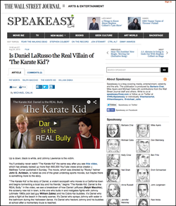 screenshot of WSJ article about this video